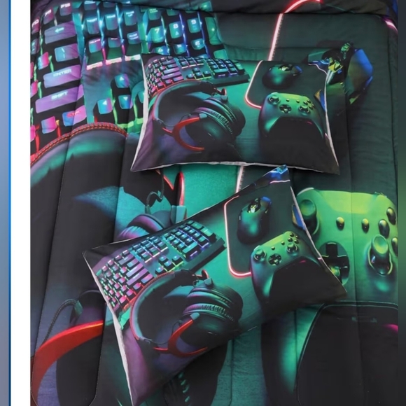 Gamer Comforter Sets for Teens Gaming Bedding Sets Twin Bedspread&2 Pillow Cases - Picture 5 of 12